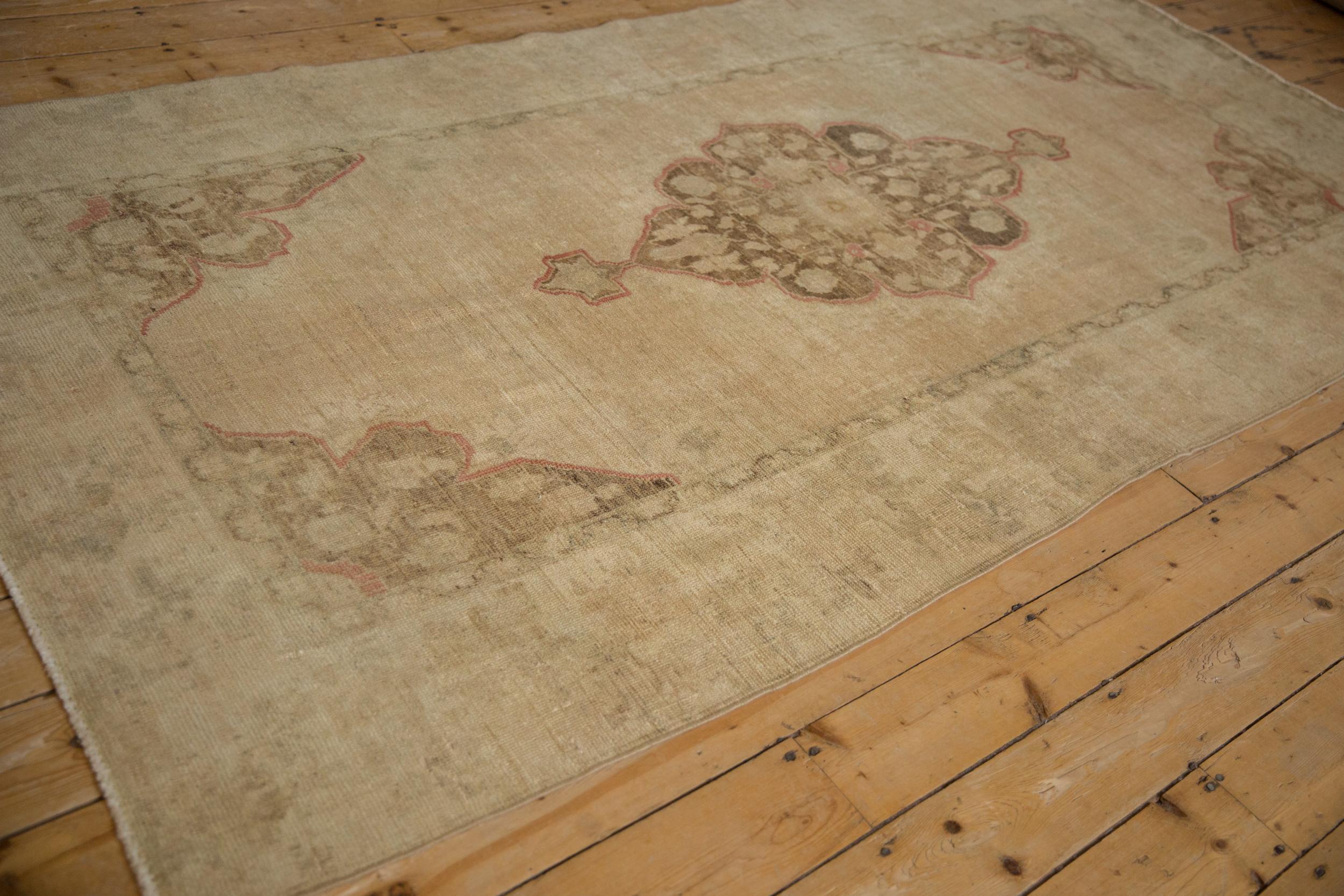 Late 20th Century Vintage Distressed Oushak Rug Runner - 4'10