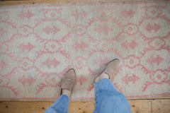 Vintage Distressed Oushak Rug Runner
