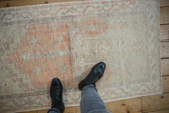 Vintage Distressed Oushak Rug Runner
