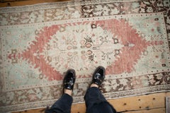Vintage Distressed Oushak Rug Runner