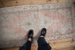 Vintage Distressed Oushak Rug Runner