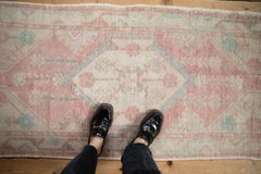 Vintage Distressed Oushak Rug Runner