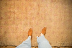 Vintage Distressed Oushak Rug Runner