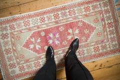 Vintage Distressed Oushak Rug Runner