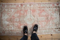Vintage Distressed Oushak Rug Runner