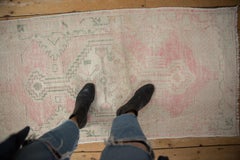 Vintage Distressed Oushak Rug Runner