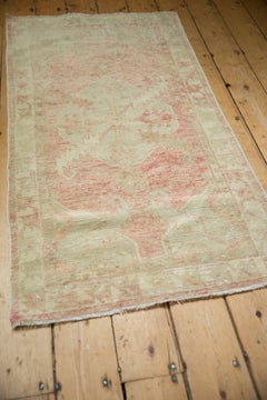 Vintage Distressed Oushak Rug Runner
