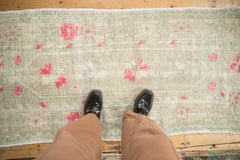 Vintage Distressed Oushak Rug Runner