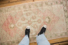 Vintage Distressed Oushak Rug Runner