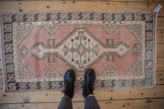 Vintage Distressed Oushak Rug Runner