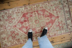 Vintage Distressed Oushak Rug Runner
