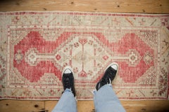 Vintage Distressed Oushak Rug Runner