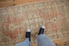 Vintage Distressed Oushak Rug Runner
