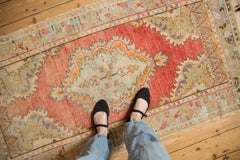 Vintage Distressed Oushak Rug Runner