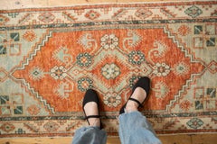 Vintage Distressed Oushak Rug Runner