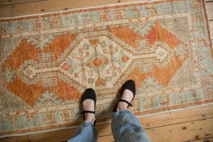 Vintage Distressed Oushak Rug Runner