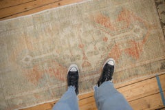 Vintage Distressed Oushak Rug Runner