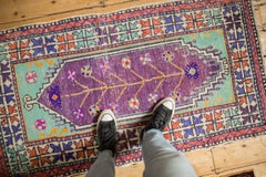 Vintage Distressed Oushak Rug Runner