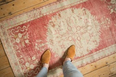 Vintage Distressed Oushak Rug Runner