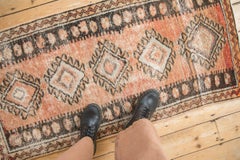 Vintage Distressed Oushak Rug Runner