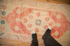 Vintage Distressed Oushak Rug Runner