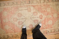 Vintage Distressed Oushak Rug Runner