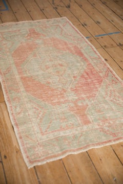 Vintage Distressed Oushak Rug Runner