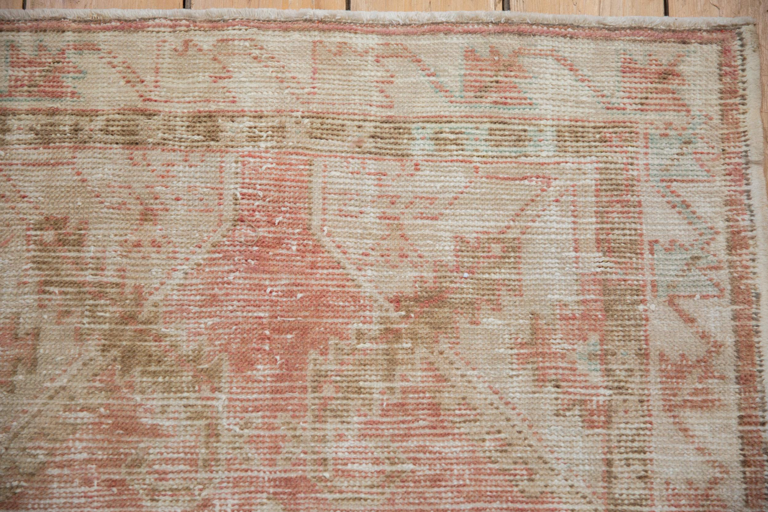 Other Vintage Distressed Oushak Rug Runner For Sale