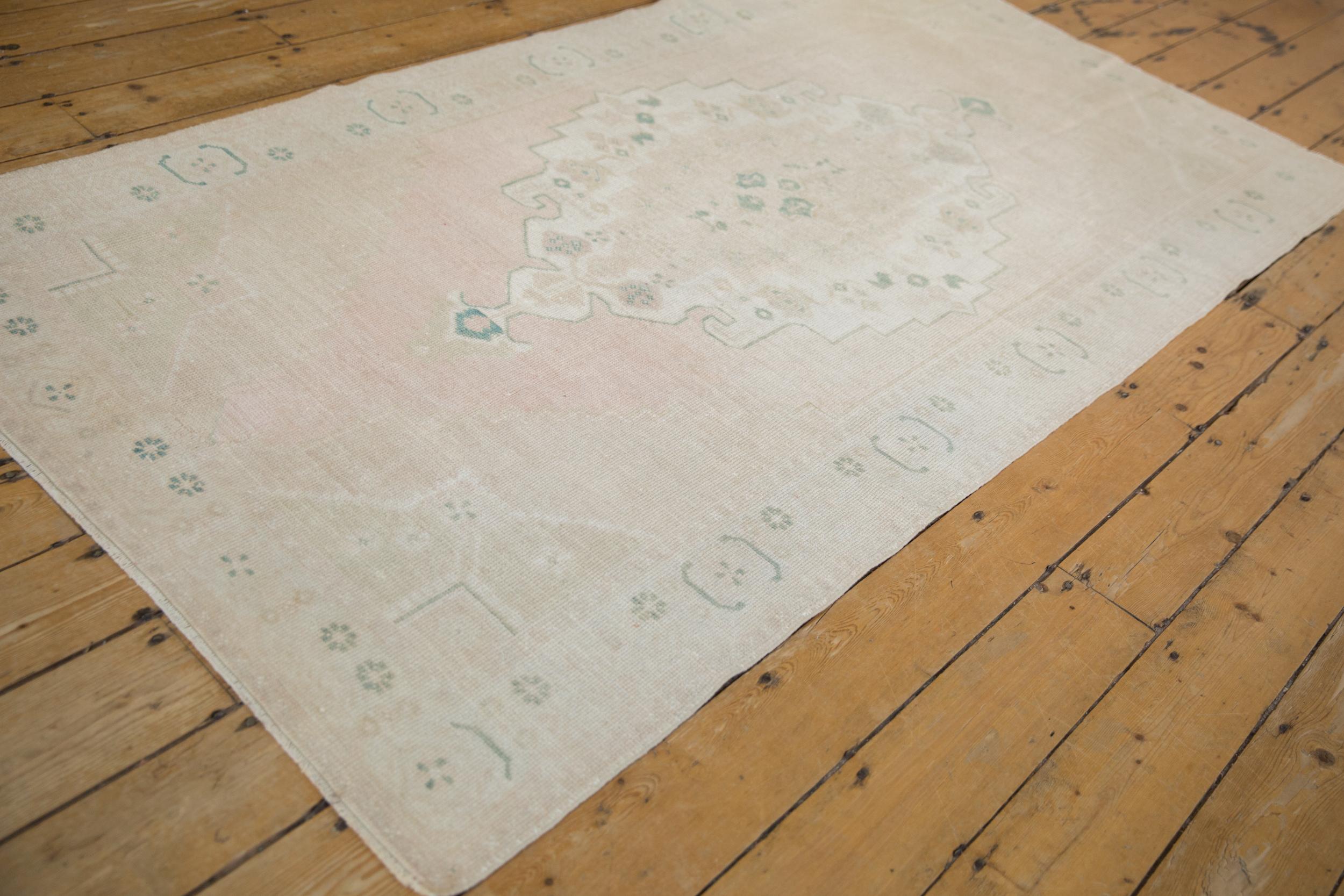 Vintage Distressed Oushak Rug Runner In Fair Condition For Sale In Katonah, NY