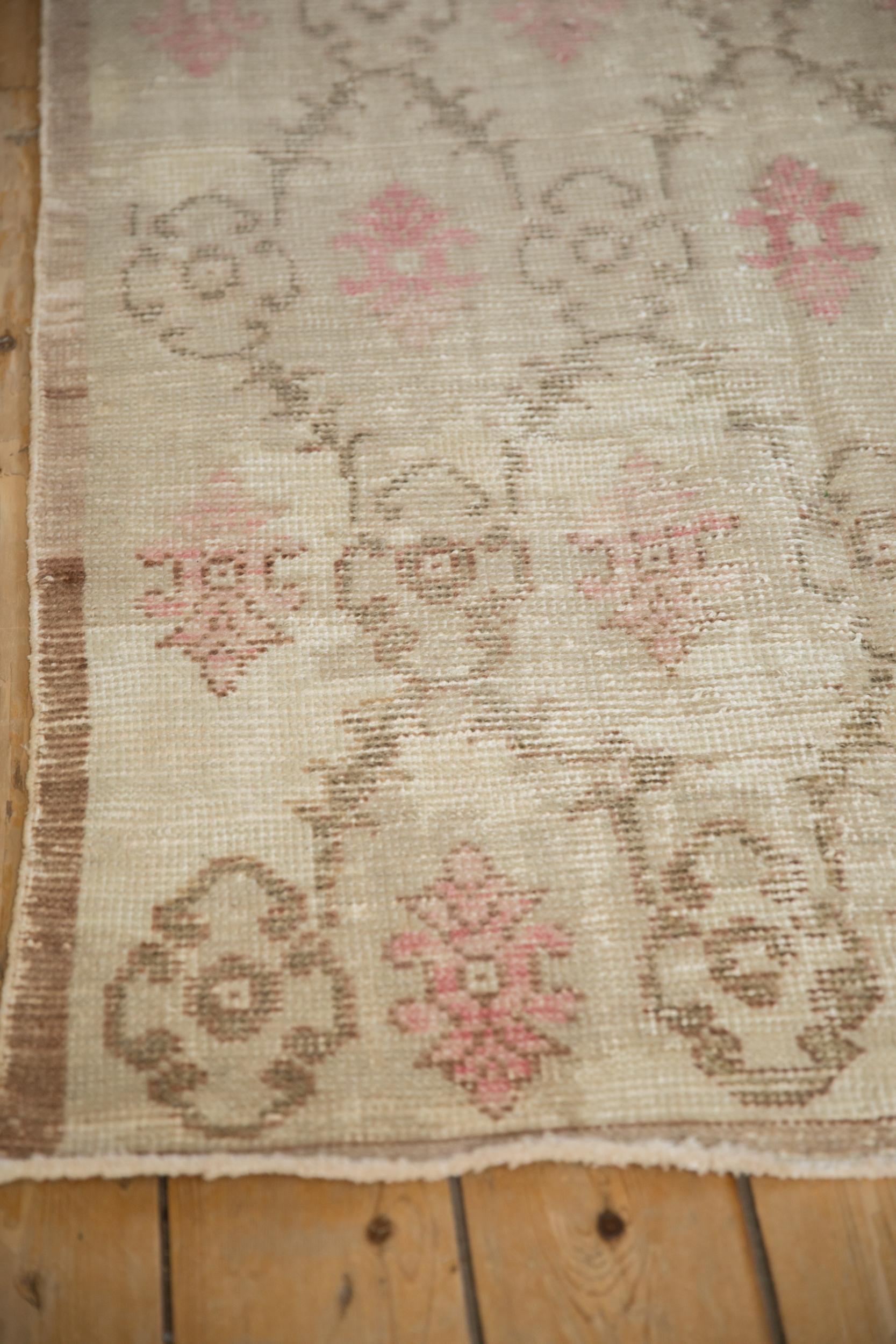 Vintage Distressed Oushak Rug Runner In Fair Condition For Sale In Katonah, NY