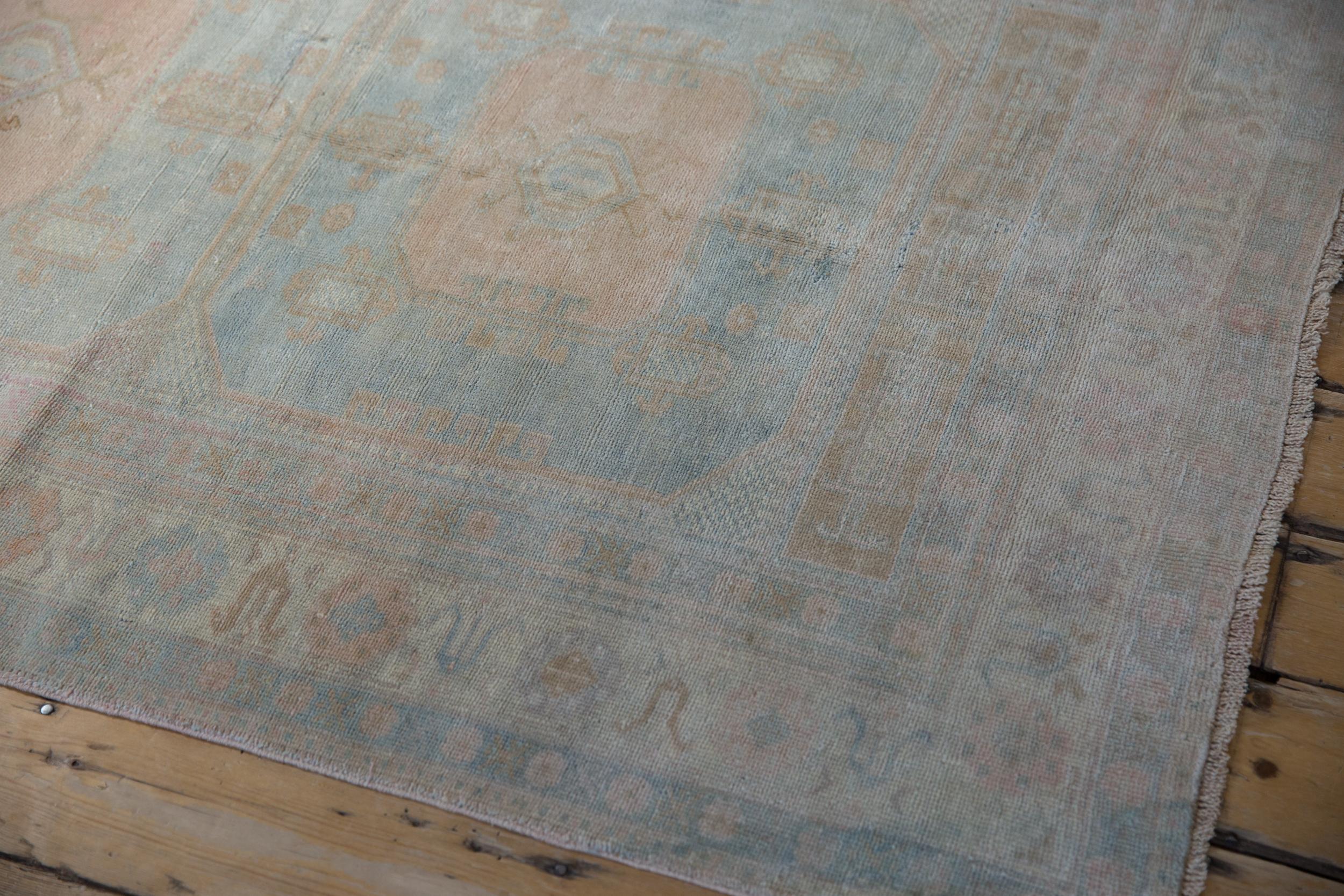 Late 20th Century Vintage Distressed Oushak Rug Runner For Sale