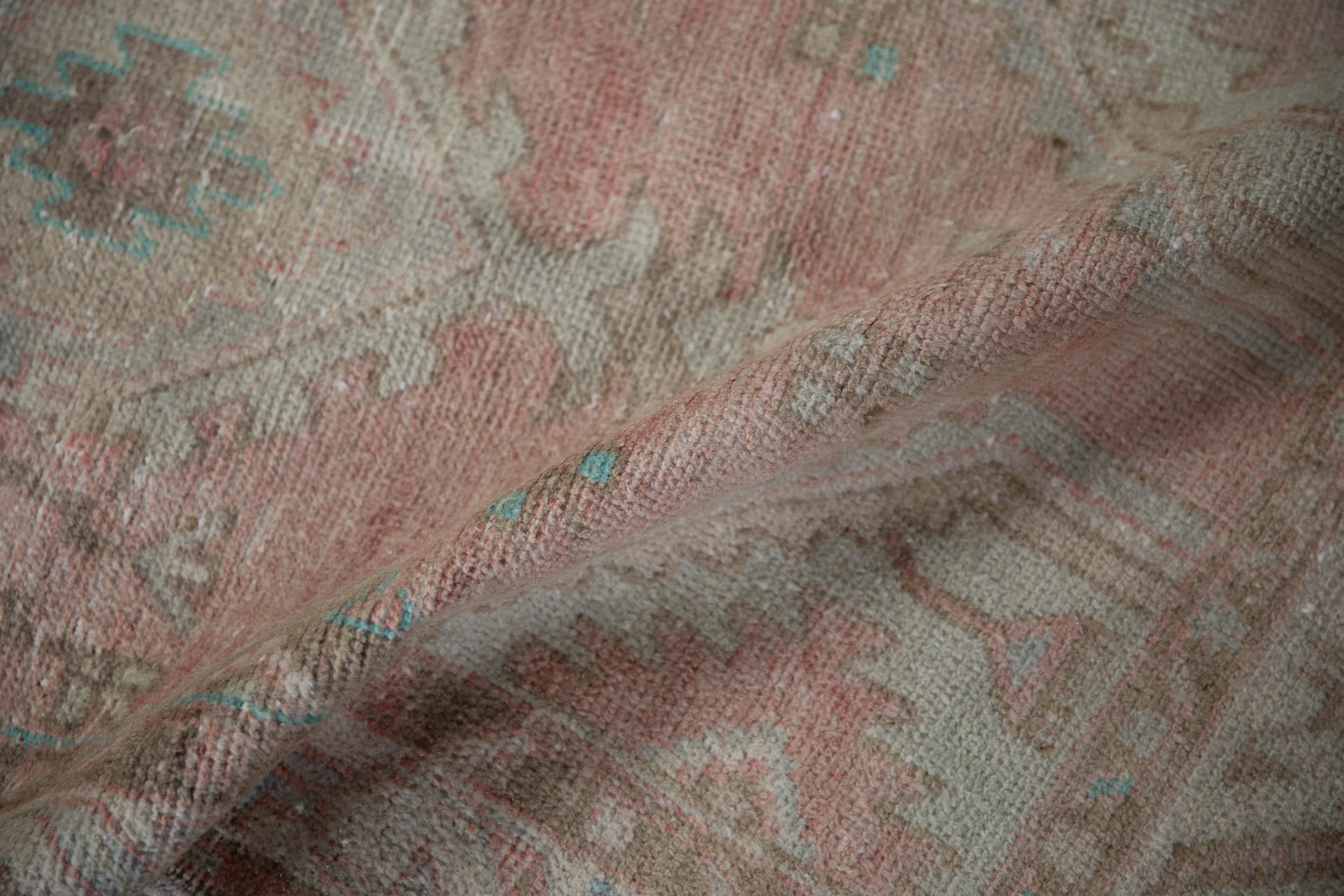 Mid-20th Century Vintage Distressed Oushak Rug Runner For Sale