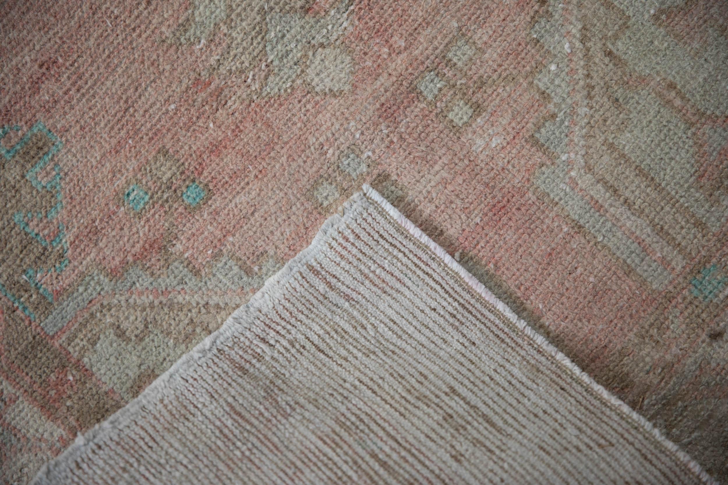Wool Vintage Distressed Oushak Rug Runner For Sale