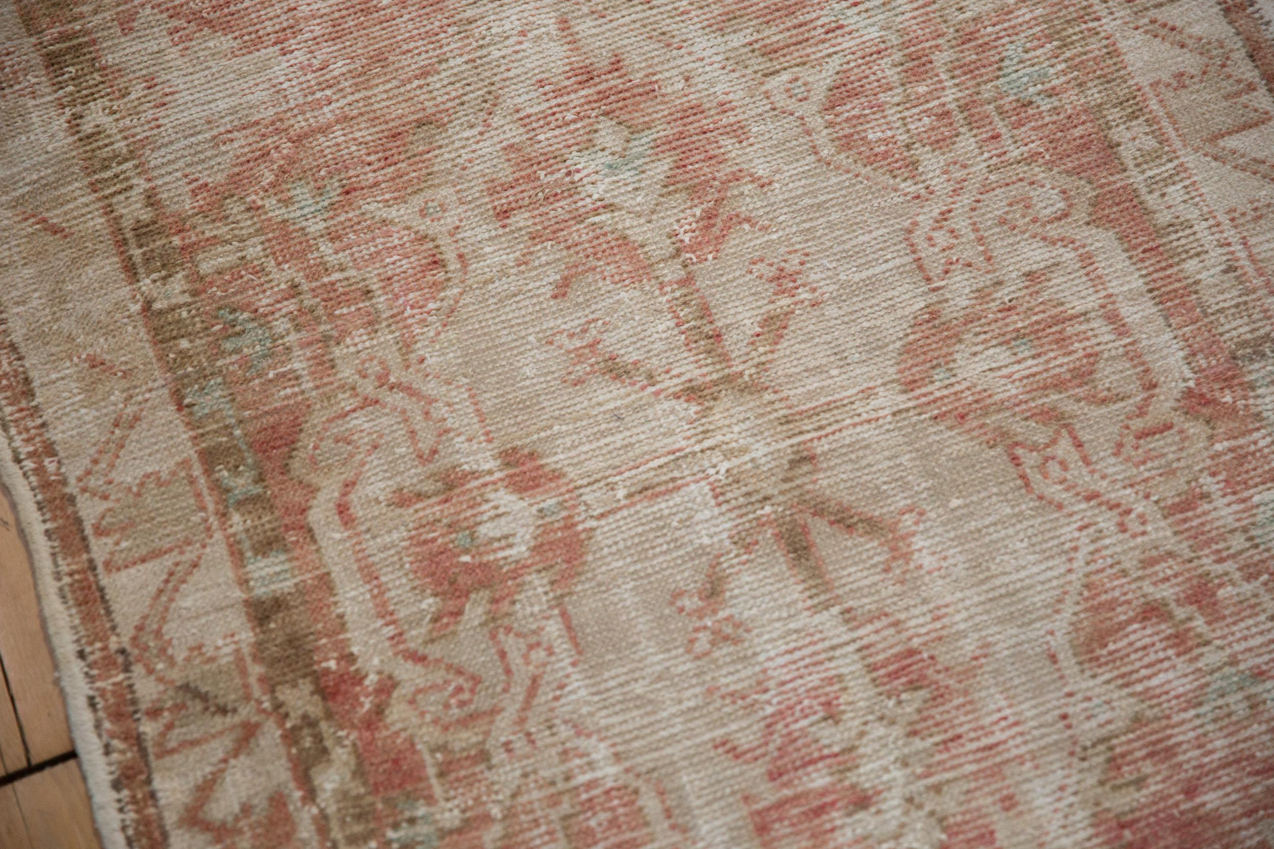 Mid-20th Century Vintage Distressed Oushak Rug Runner For Sale