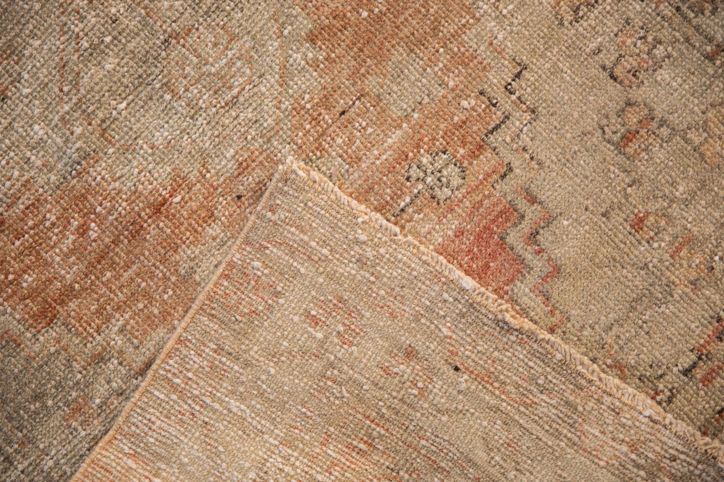 Vintage Distressed Oushak Rug Runner For Sale 2