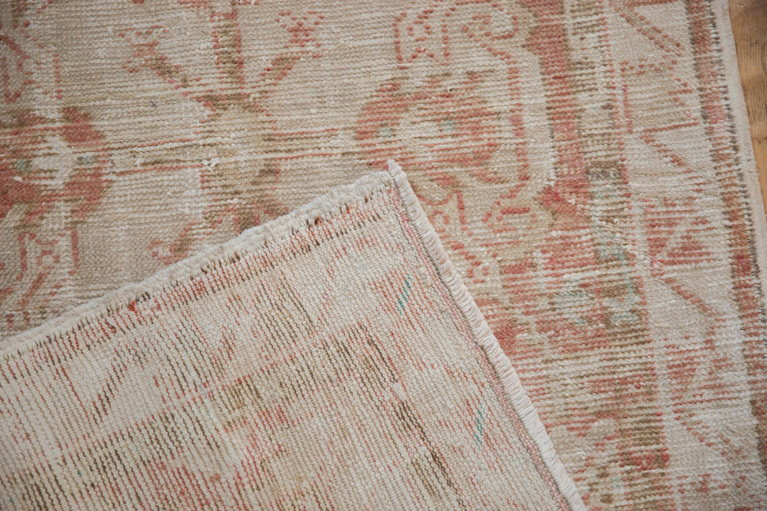 Vintage Distressed Oushak Rug Runner For Sale 1