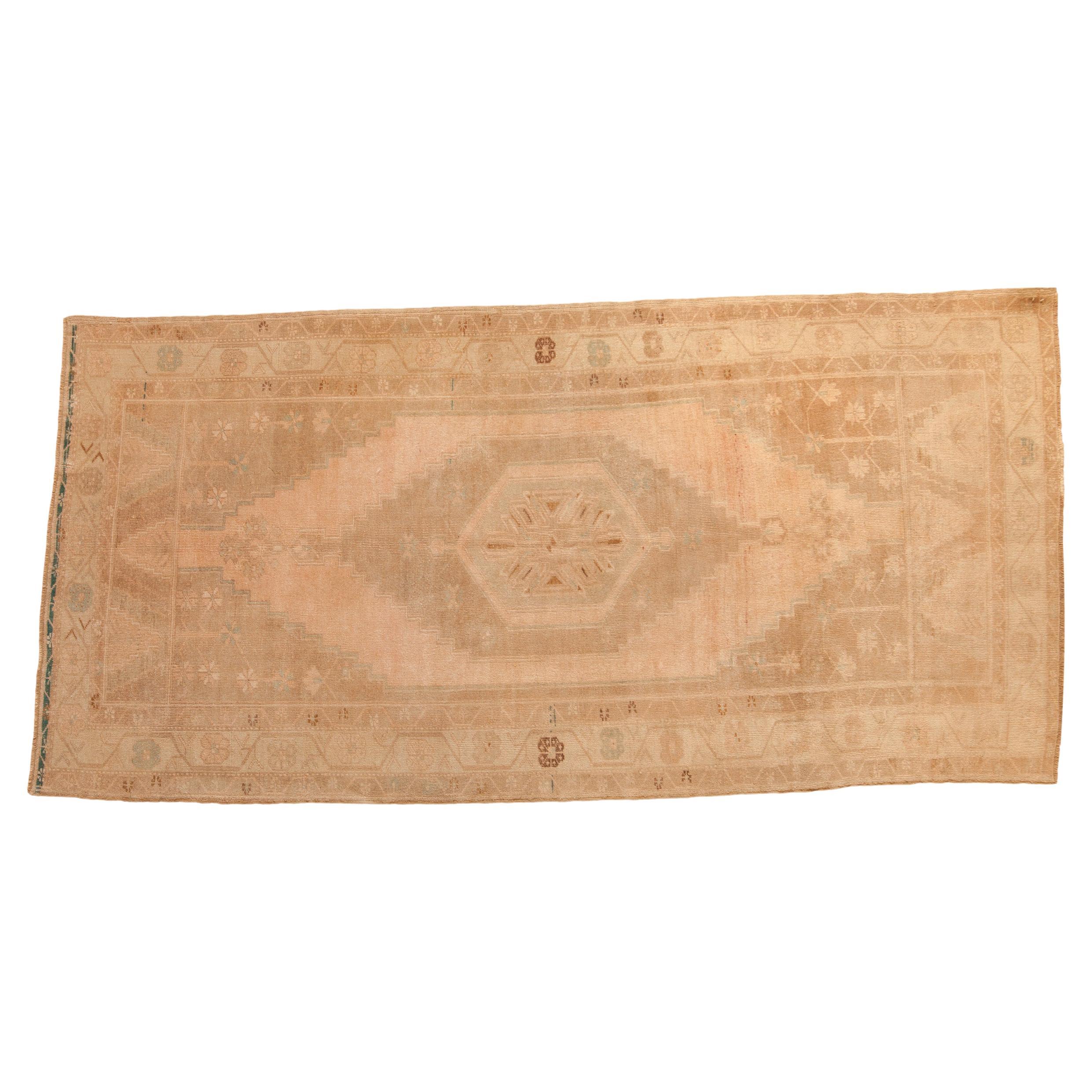 Vintage Distressed Oushak Rug Runner