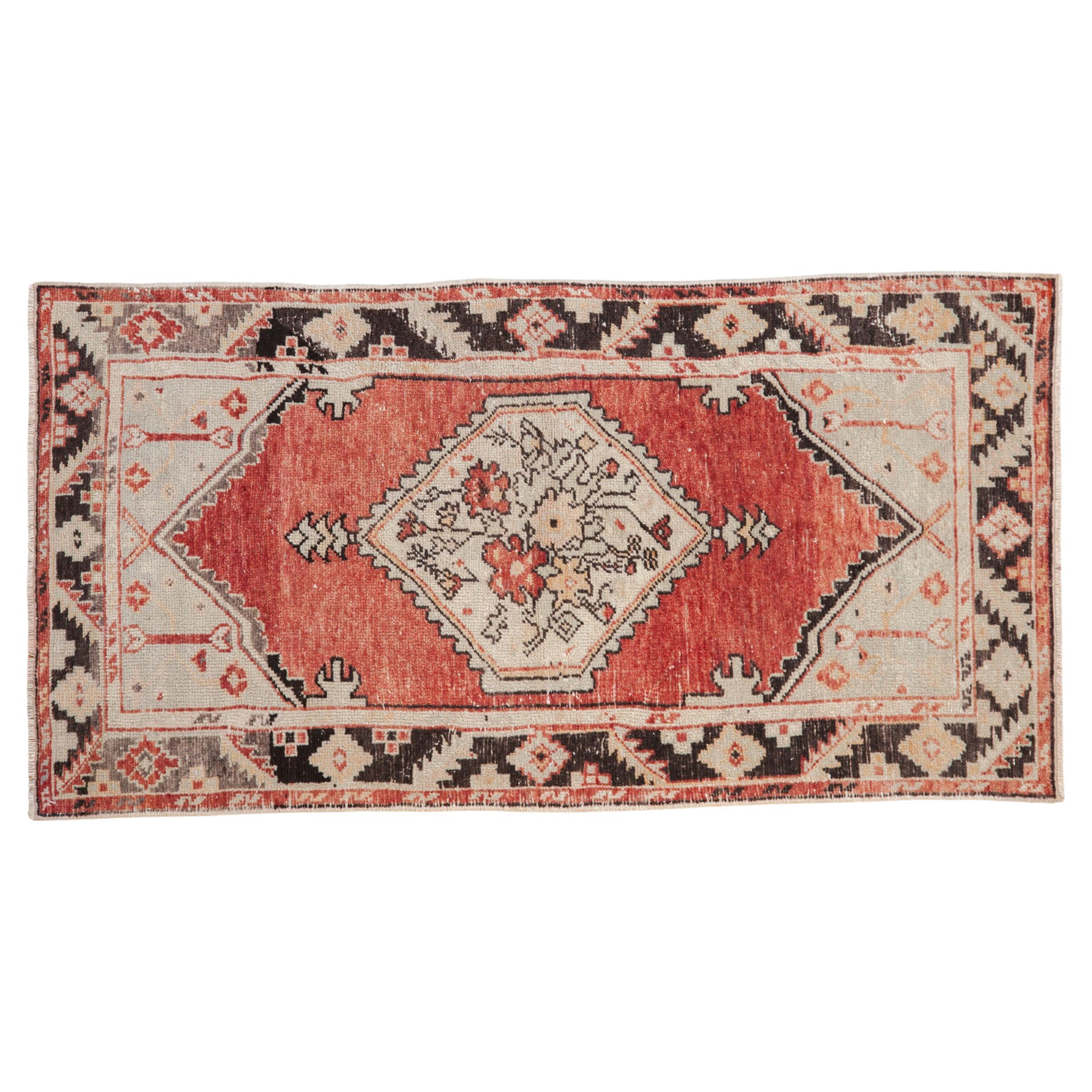 Vintage Distressed Oushak Rug Runner