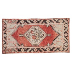 Vintage Distressed Oushak Rug Runner