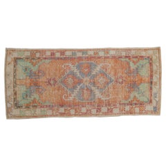 Vintage Distressed Oushak Rug Runner