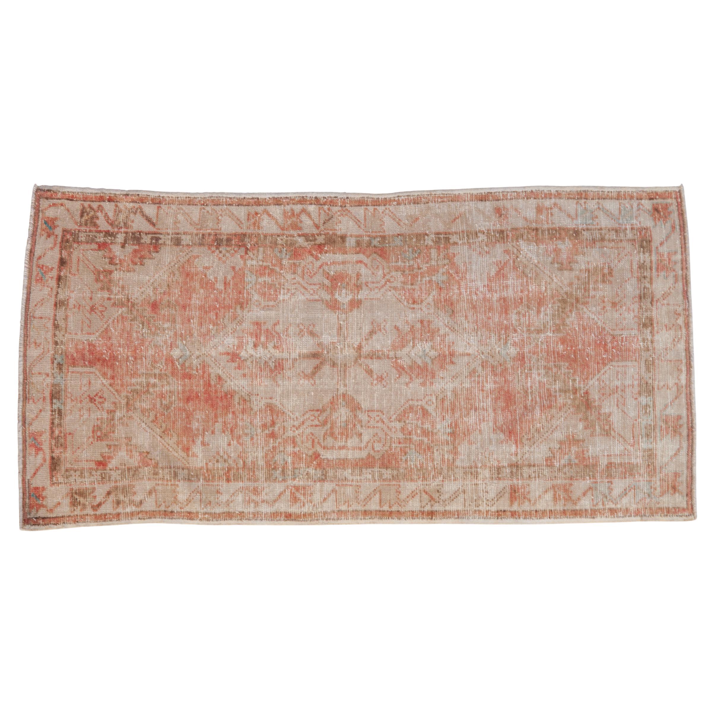 Vintage Distressed Oushak Rug Runner For Sale