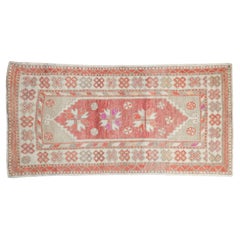 Tappeto Oushak Vintage Distressed Runner