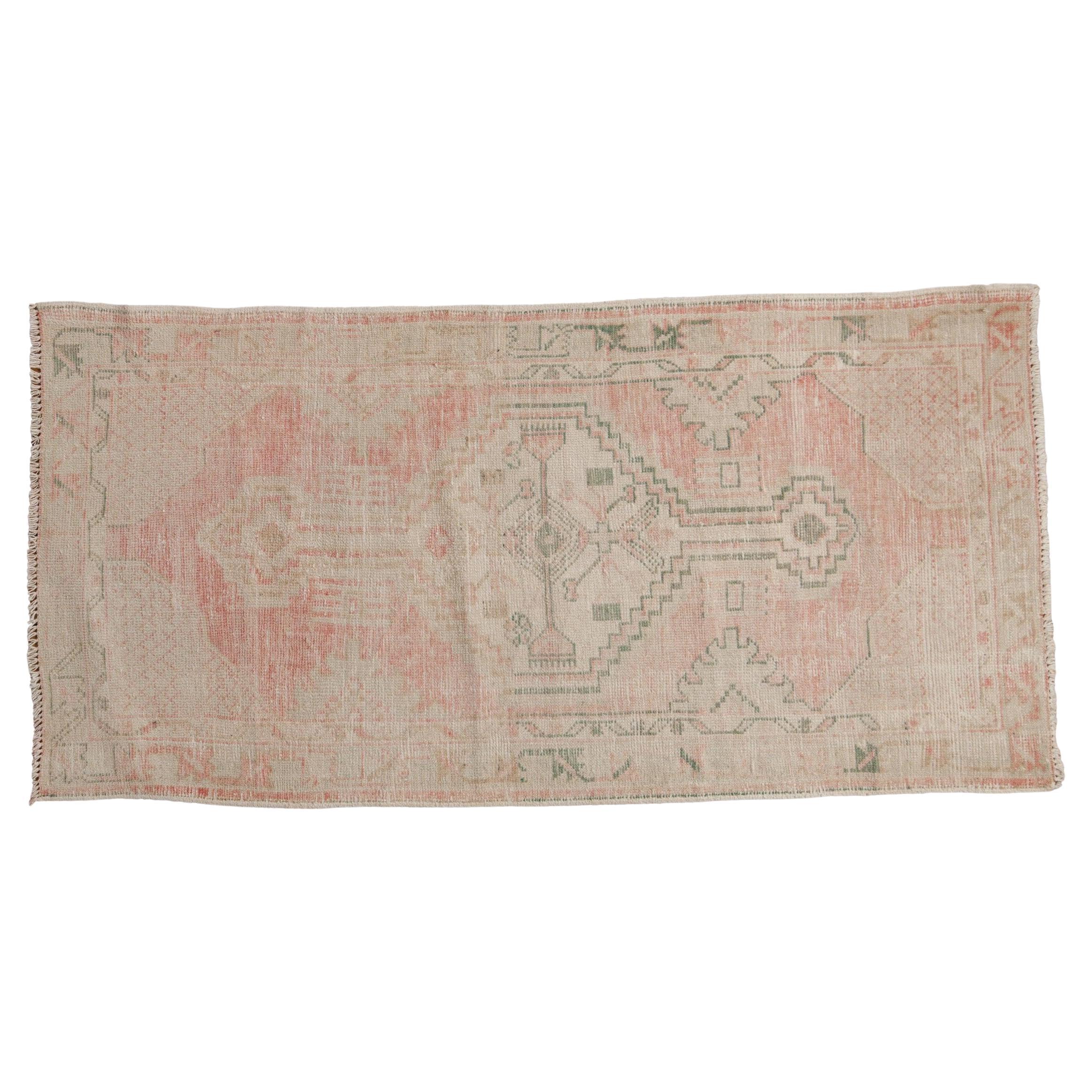 Vintage Distressed Oushak Rug Runner