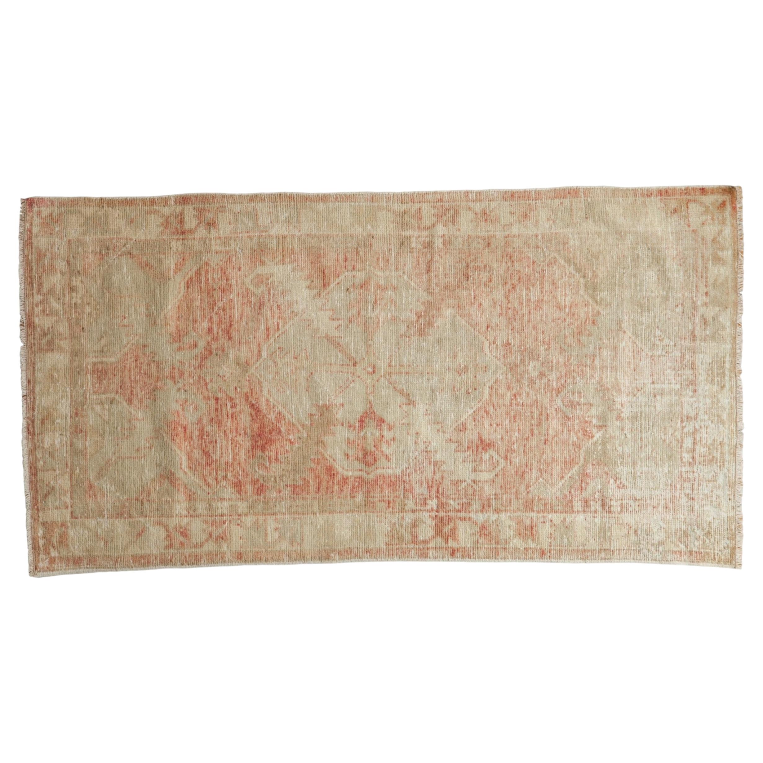 Vintage Distressed Oushak Rug Runner