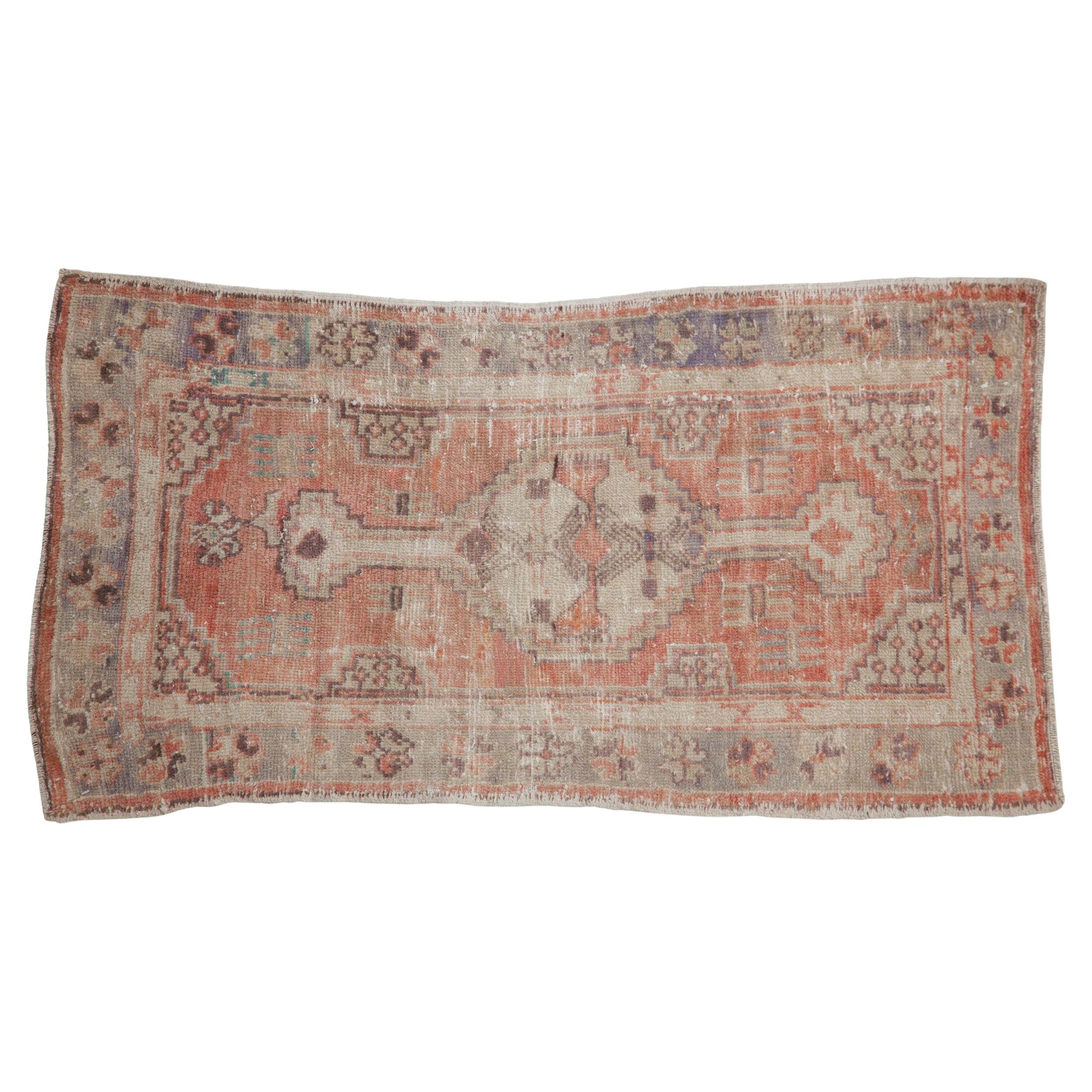 Vintage Distressed Oushak Rug Runner