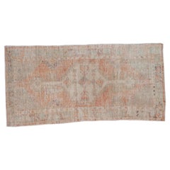 Vintage Distressed Oushak Rug Runner