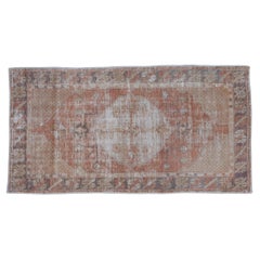 Vintage Distressed Oushak Rug Runner