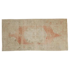 Vintage Distressed Oushak Rug Runner