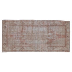 Vintage Distressed Oushak Rug Runner