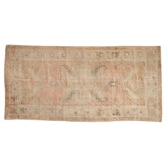 Vintage Distressed Oushak Rug Runner
